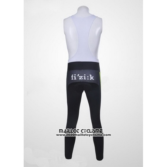 2011 Maillot Ciclismo Liquigas Cannondale Noir et Vert Manches Longues et Cuissard